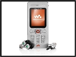 Słuchawki, Sony Ericsson W880i, Srebrny