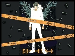 śmierć, anioł, chłopak, Death Note, skrzydła