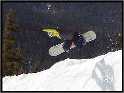snowboardzista, deska , Snowbording, śnieg