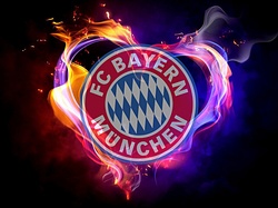 serce, sport, piłka nożna, Bayern Monachium, płomień
