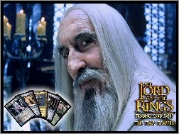 karty, starzec, The Lord of The Rings, świecznik
