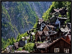 Stok, Domy, Austria, Hallstatt, Góry