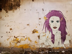 Street art, Mural, Ściana, Kobieta