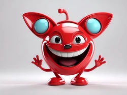 Stworek, Czerwony, Uśmiech