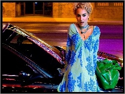 Sukienka, Natalie Portman, Urocza, Niebieska
