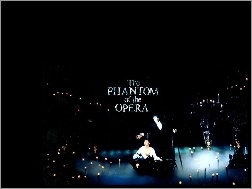 tło, świece, scena, Phantom Of The Opera, czarne