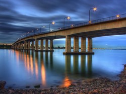 Sydney, George, Most, Oświetlony, Rzeka