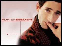 szalik, Adrien Brody, sweter