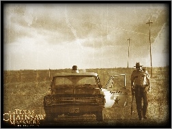 radiowóz, szeryf, Texas Chainsaw Massacre The Beginning, droga