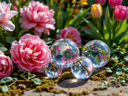 Szklane, Piwonie, Kule