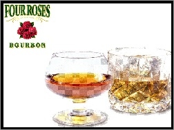 szklanki, Burbon, Four Roses