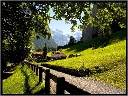 Szwajcaria, Camping Jungfrau, Droga, Góry, Lauterbrunnen