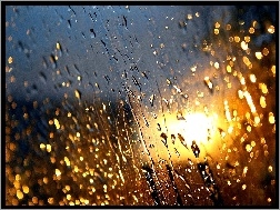 Deszczu, Szyba, Krople