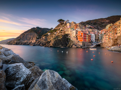 Domy, Riomaggiore, Cinque Terre, Góry, Włochy
