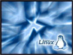 Tło, Niebieskie, Pingwin, Linux, Świetliste