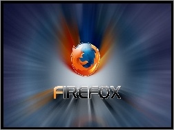 Tło, Niebieskie, Firefox, Logo, Promieniste