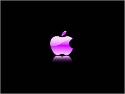 Tło, Apple, Logo, Różowe, Czarne