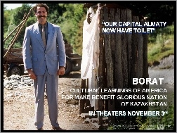 toaleta, Sacha Baron Cohen, Borat, garnitur