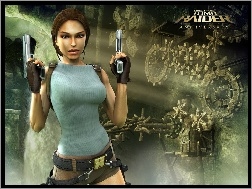 Tomb Raider Anniversary, kobieta, broń