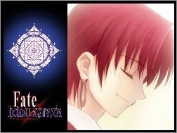 symbol, twarz, napisy, Fate Stay Night, logo