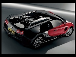 Tył, Czerwony, Czarny, Bugatti Veyron