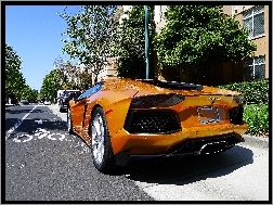 Ulica, Żółty, Lamborghini Aventador LP700-4