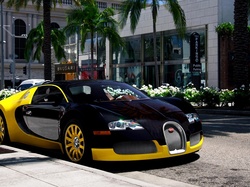 Ulica, Bugatti Veyron, Grafitowo Żółty, Miasto