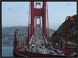 Uliczny, Samochody, Golden Gate, Most, Ruch