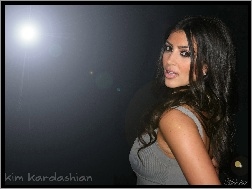 usta, światło , Kim Kardashian, spojrzenie