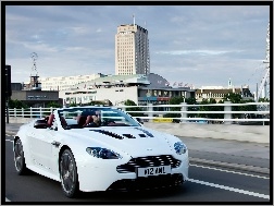 V12, Aston Martin, Biały, Vantage