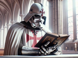 Templariusz, Grafika, Darth Vader, Zbroja, Mężczyzna, Książka