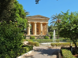 Valetta, Drzewo, Altana, Park, Malta, Fontana