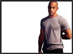 Vin Diesel, szara koszulka