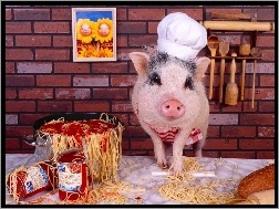 Świnia w kuchni