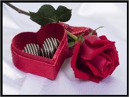 Słodycze, Walentynki, Róża
