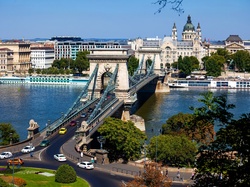 Węgry, Panorama Miasta, Most, Rzeka, Budapeszt