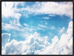 Widok, Chmury, Niebo, Piękny