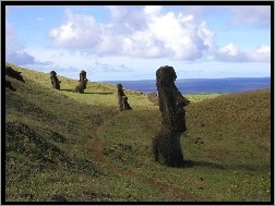 Wielkanocna, Posągi, Maoi, Rapa, Wyspa, Nui