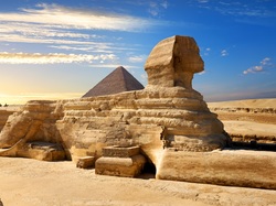 Kair, Wielki Sfinks, Piramida, Giza, Egipt, Zabytek