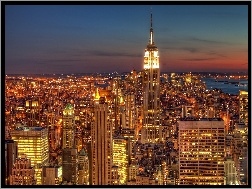 Wieżowce, Nowego, Panorama, Jorku