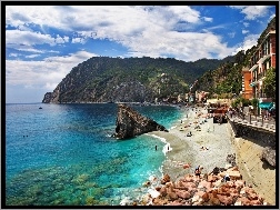 Włochy, Góry, Morze, Monterosso