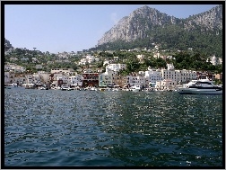 Włochy, Miasta, Panorama, Capri