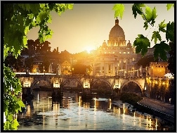 Włochy, Most, Rzeka, Watykan