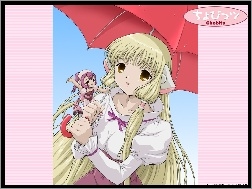 włosy, parasol, Chobits, dziewczyna