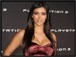włosy, Kobieta, Kim Kardashian, sukienka