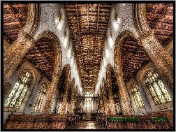 HDR, Wnętrze, Blythburg, Anglia, Kościół Świętej Trójcy