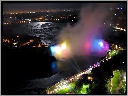 Nocą, Wodospad, Niagara