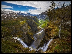 Wodospad Voringsfossen, Góry, Norwegia, Rzeka
