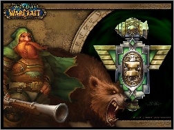 fant World Of Warcraft, niedźwiedź, krasnolud, fantasy