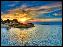 Wschód słońca, Grecja, Wyspa Korfu